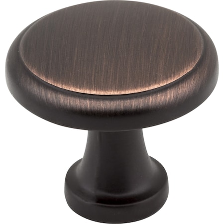 Elements 1-3/16" Diameter Brushed Oil Rubbed Bronze Kenner Cabinet Mushroom Knob 3970-DBAC